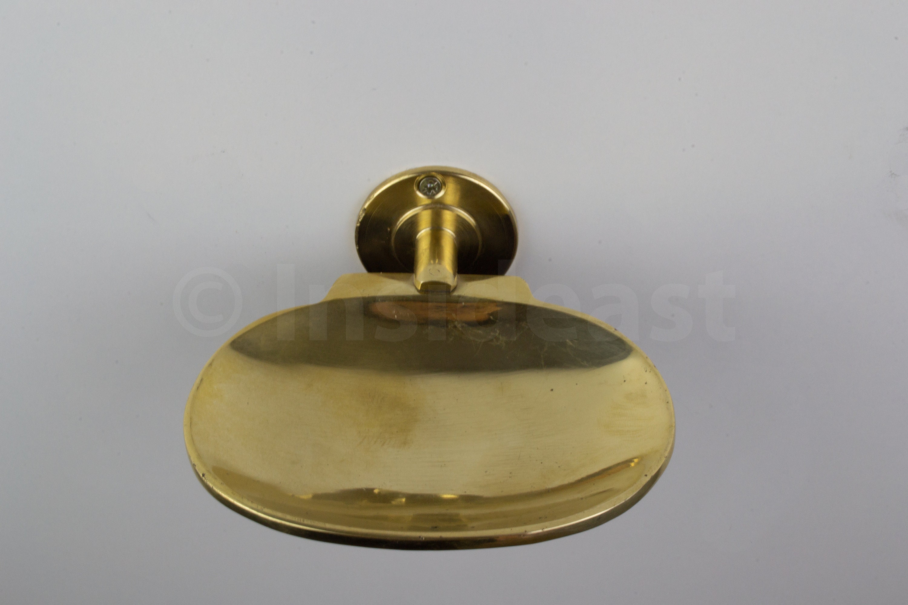 Vintage Style Hammered Solid Brass Soap Dish Holder