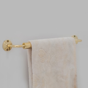 Porte-serviettes en laiton pour salle de bain, Porte-serviettes mural, Tringle à serviettes, Porte-serviettes en laiton non laqué