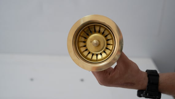 Unlacquered Brass Kitchen Sink Strainer Sink Waste Strainer Basket Drain Cover Basket Strainer Etsy