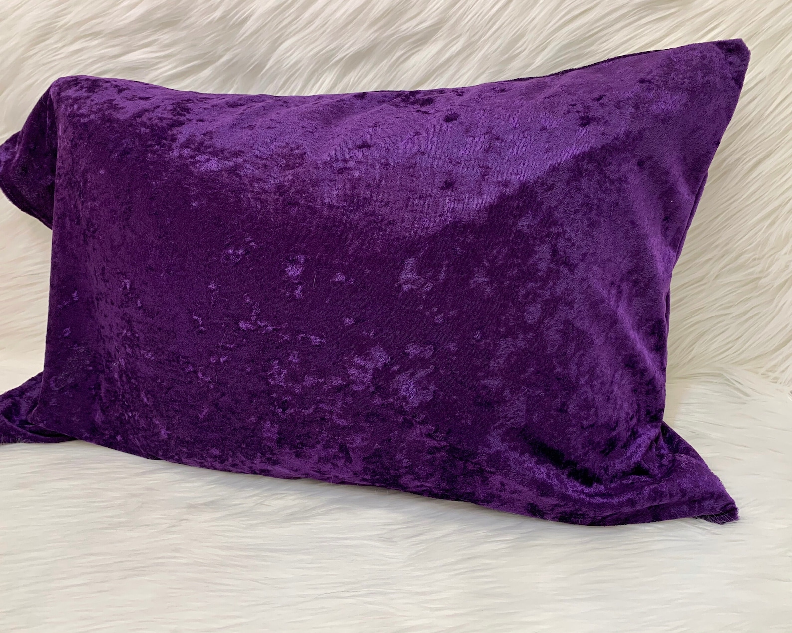 Gothic Home Decor Purple Velvet Pillow Case Elegant Bedroom Decor