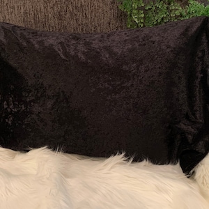 Gothic Decor Bedroom  || Black Velvet Pillowcase || Witch Home Decor || Vampire Room || Luxury Pillowcase || Handmade Gift for Goth