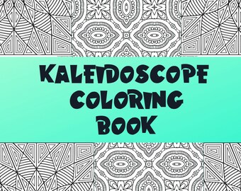 Entire KALEIDOSCOPE Hippy Art Coloring Collection // 30 Printable Coloring Pages, Inspirational Coloring, Instant Digital Download Book (50)