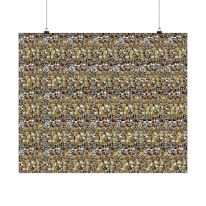 SPIRAL Wave STEREOGRAM POSTER, Unframed 11x9, 14x11, 18x14, 20x16, 24x20 Premium Matte, Museum-grade Paper, Magic Eye Print