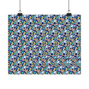 Letter L Stereogram Unframed Poster: Optical Illusion Hidden Image Art