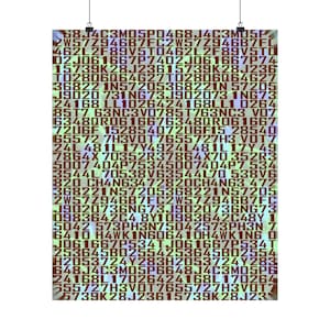 Intelligence STEREOGRAM Matte Vertical POSTER, UNFRAMED, Sizes 9x11 16x20 20x24 24x36, Printed on 175gsm Fine Art Paper