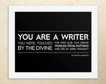 You Are A Writer Printable Inspirational Wall Art / Author Digital Writing Print & Quote Gift / Cure for Writer’s Block Poster / SVG PDF JPG