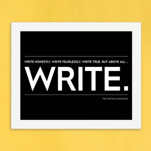 But Above All Write Printable Inspirational Wall Art / Author Digital Writing Print & Quote Gift / Cure for Writer’s Block / SVG PDF JPG