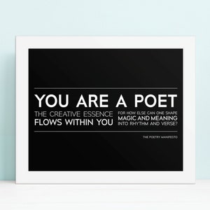 Poets Motivational Printable Poster / Digital Writing Print & Poetry Quote Gift / Cure for Writer’s Block / English Classroom / SVG PDF JPG