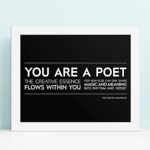 Poets Motivational Printable Poster / Digital Writing Print & Poetry Quote Gift / Cure for Writer’s Block / English Classroom / SVG PDF JPG