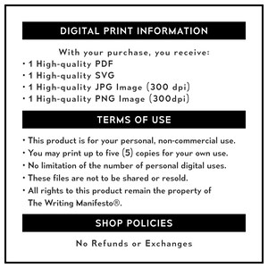 Writing Inspiration Digital Print / PRINTABLE ART / the Writing ...