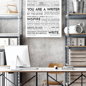 The Writing Manifesto 18x24 Print for Writer, Author & Poet / Poetry Wall Art / Birthday Holiday Gift / English Classroom / Glossy Poster image 2