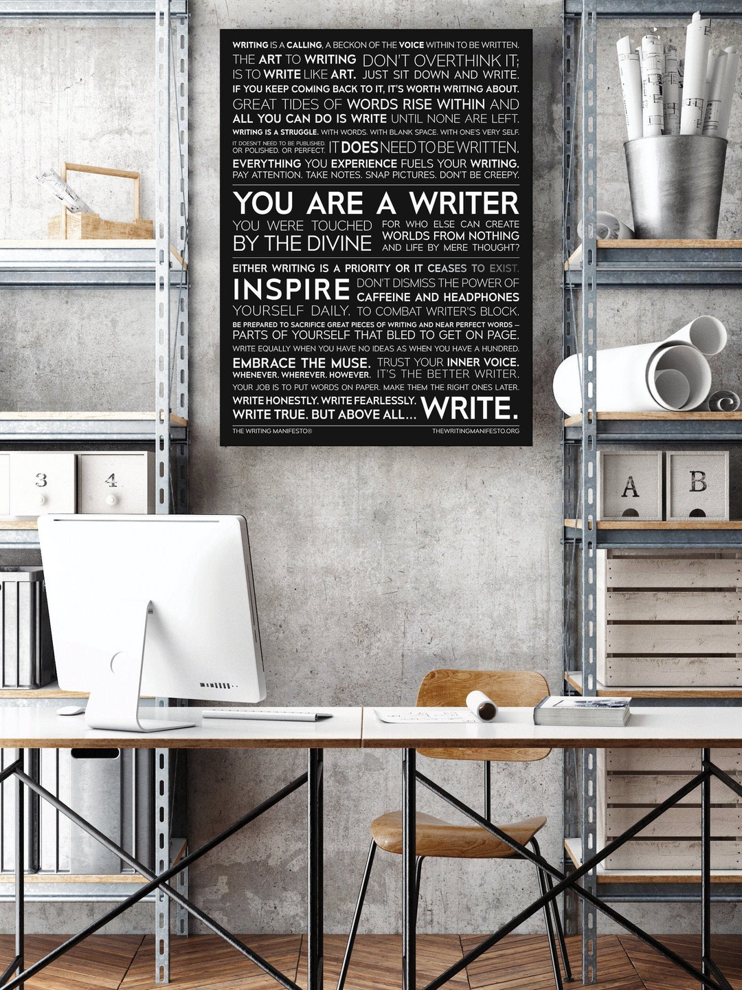 Writer & Journalist Inspirational Print — the Writing Manifesto for ...