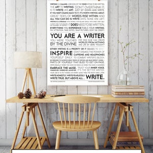 The Writing Manifesto 18x24 Print for Writer, Author & Poet / Poetry Wall Art / Birthday Holiday Gift / English Classroom / Glossy Poster image 6