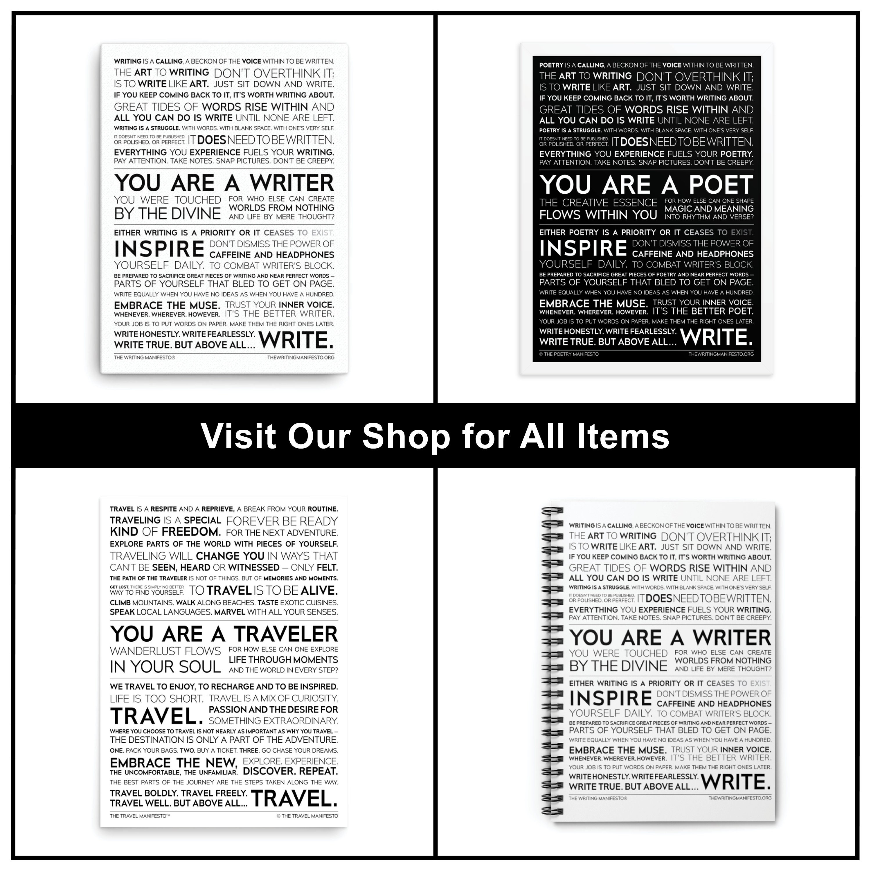 Creative Writing Inspirational Print for Writers / - Etsy