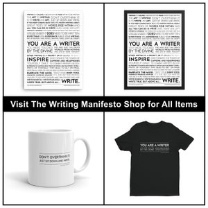 The Writing Manifesto 18x24 Print for Writer, Author & Poet / Poetry Wall Art / Birthday Holiday Gift / English Classroom / Glossy Poster image 10