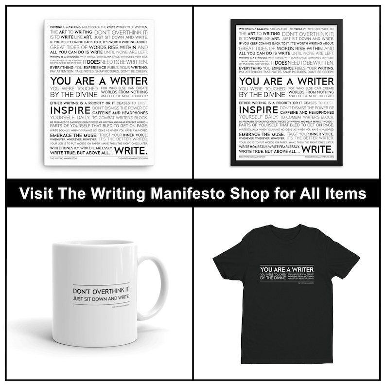 The Writing Manifesto 18x24 Print for Writer, Author & Poet / Poetry Wall Art / Birthday Holiday Gift / English Classroom / Glossy Poster image 10