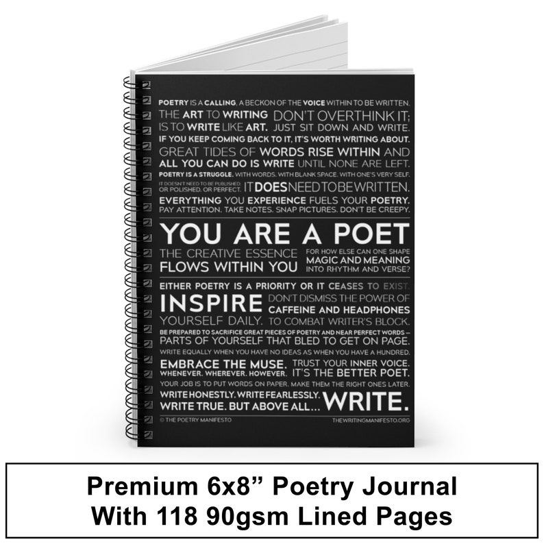 Poetry Journal | Inspirational Notebook Gift for Poets & Writers - Etsy