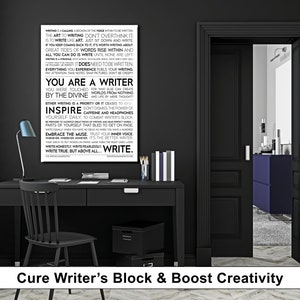 The Writing Manifesto Print Gift for Writer, Author, Poet, Novelist / Writer Inspiration Muse Sign / Writers Gift / 12x16in Glossy Poster image 7