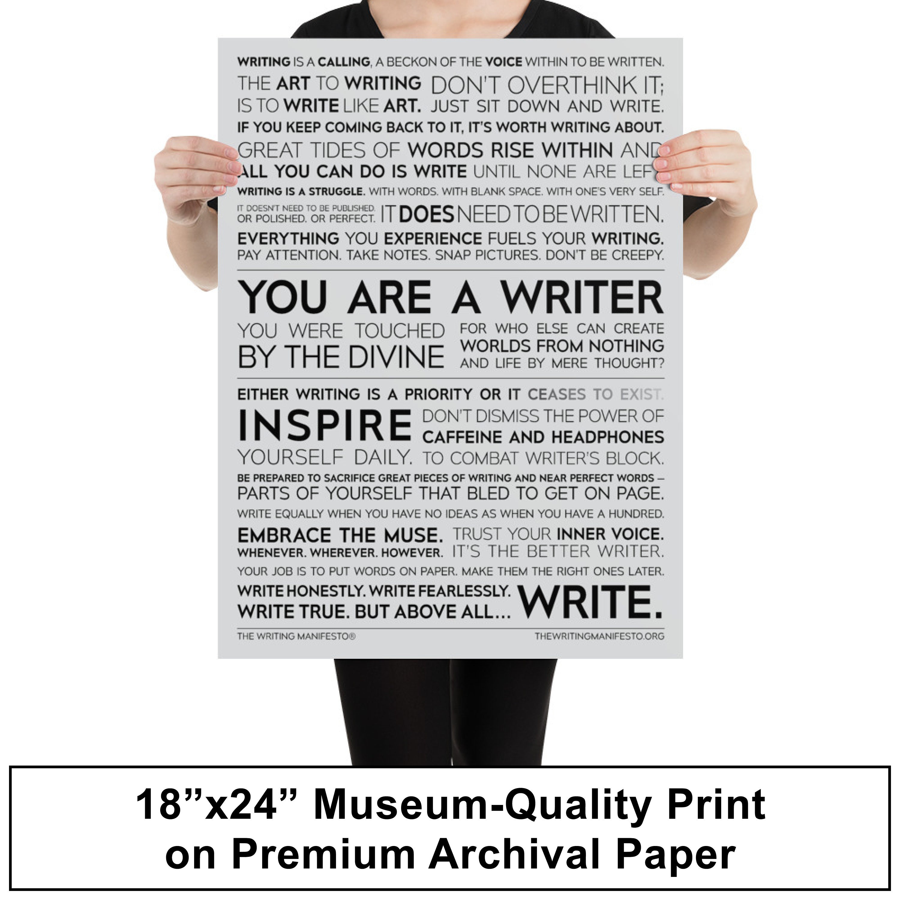 Writer Inspirational Print — Gift for Writer, Author, Poet, Novelist ...
