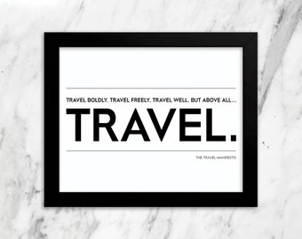 Travel Inspiration Printable Sign / Digital Gift for Travelers / But Above All Travel Home, Office, Screen Sign for Wanderlust Travel Lovers