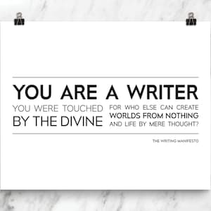 Motivational Writer Quote for Creative Writing / England Classroom Poster / Combat Writer’s Block / English Teacher Gift / 8x10&quot; Matte Print