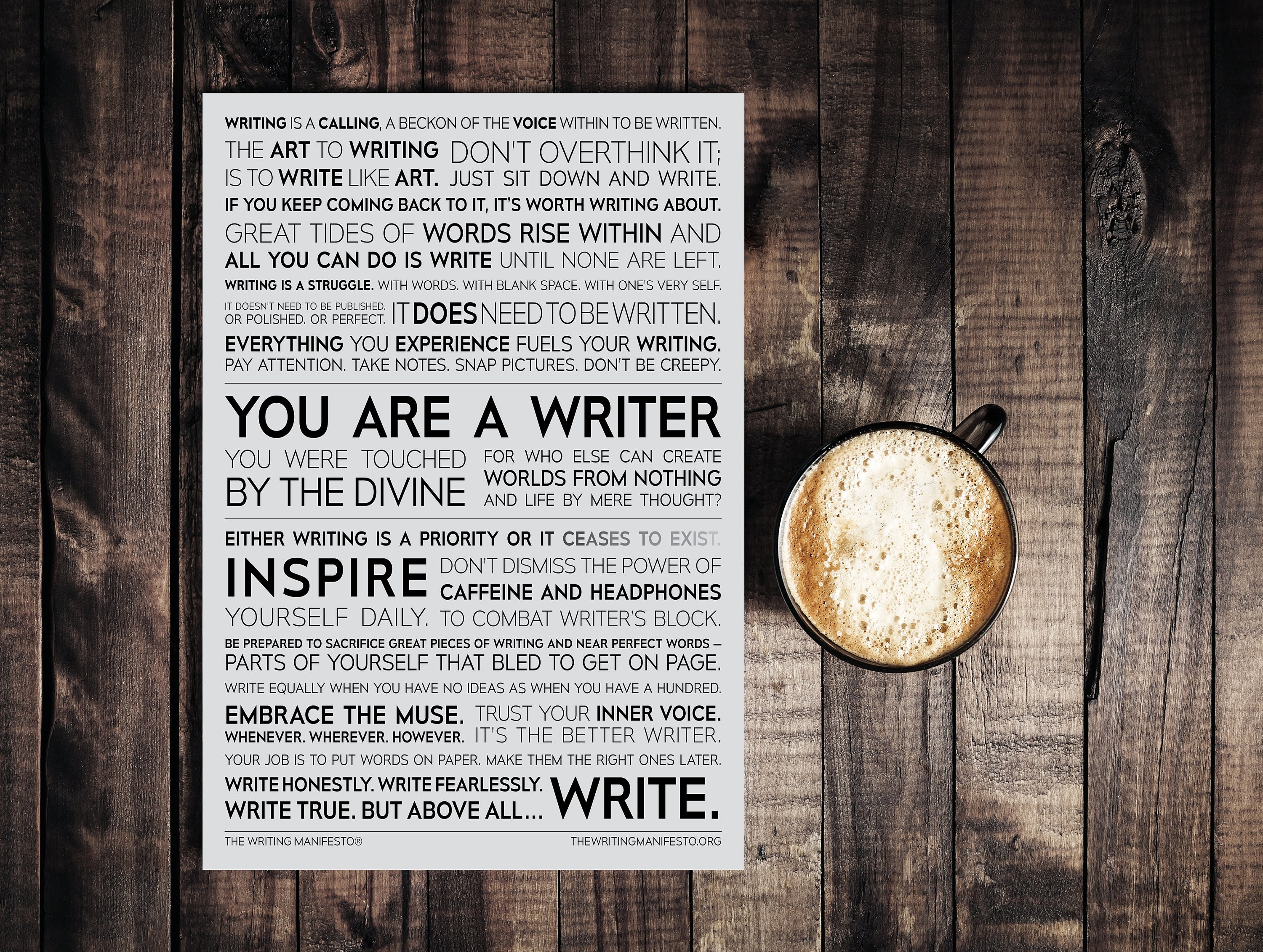 Writer Gifts Writing Write' Poster, picture, metal print, paint by