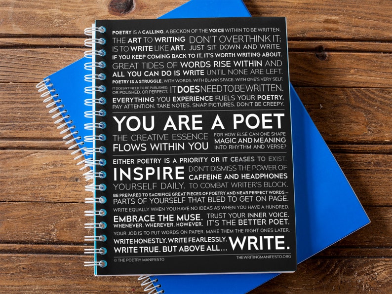 Poetry Journal | Inspirational Notebook Gift for Poets & Writers - Etsy