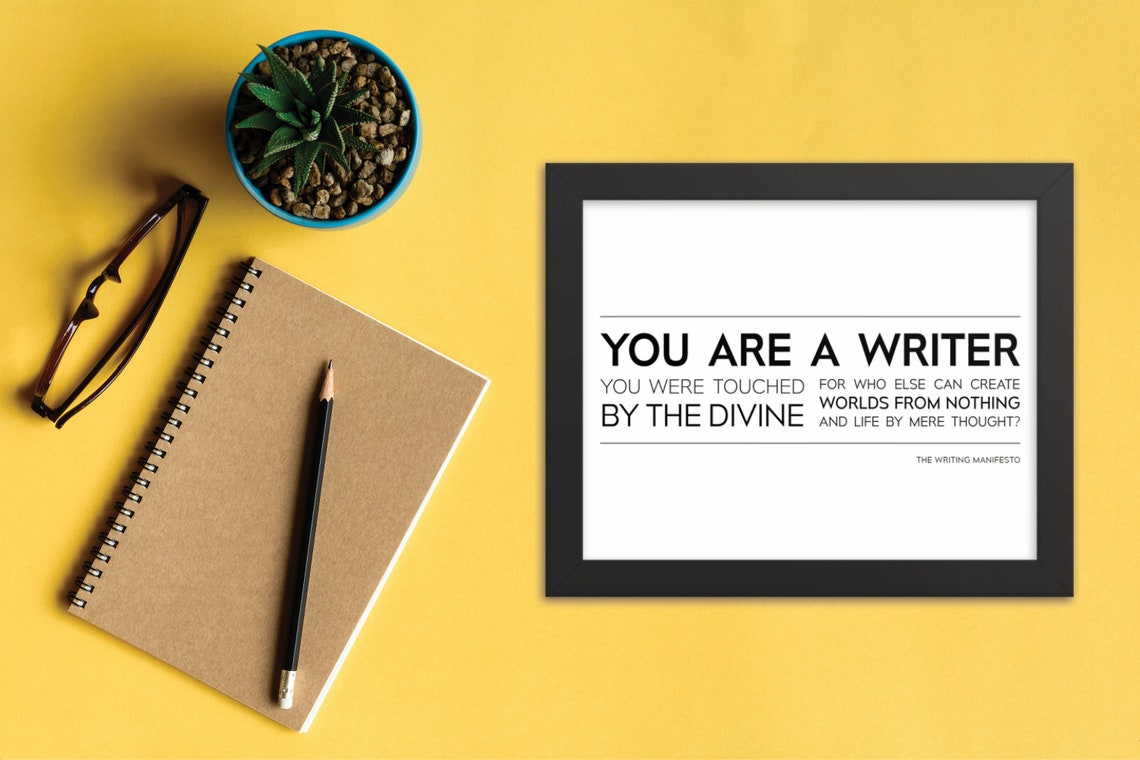 Writing Inspiration Print Motivational Quotes for Authors &amp; - Etsy