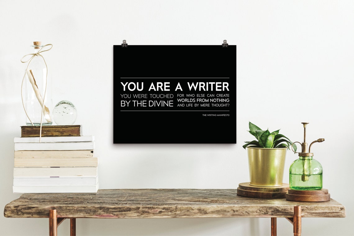 You Are A Writer Printable Inspirational Wall Art / Author | Etsy