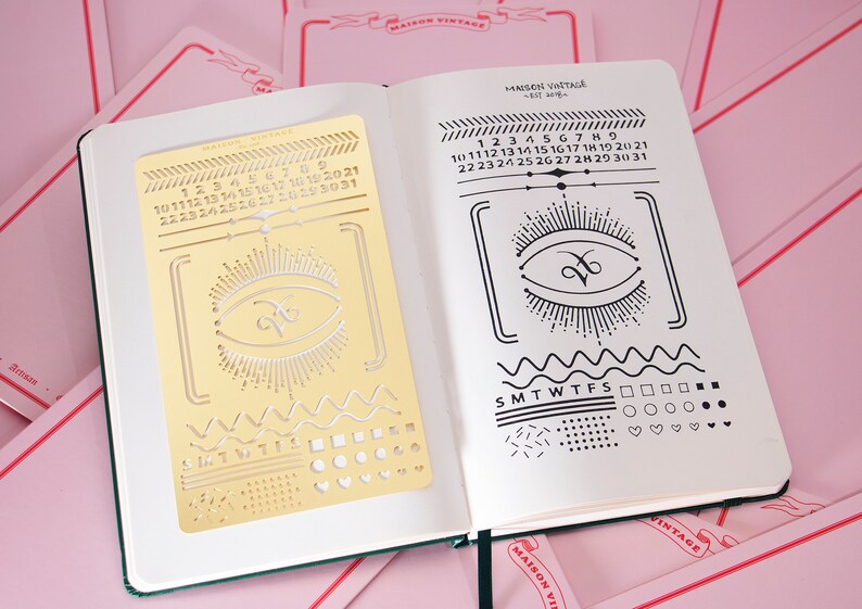 3 pc Bullet Journal Essential Stencil set planner stencil set Etsy France