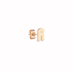 Alphabet R Earring, Singlet, Initial Earring, Name Earring, Personalized earring, Mismatched Earring, Minimalist Earring, 925 Silver Earring