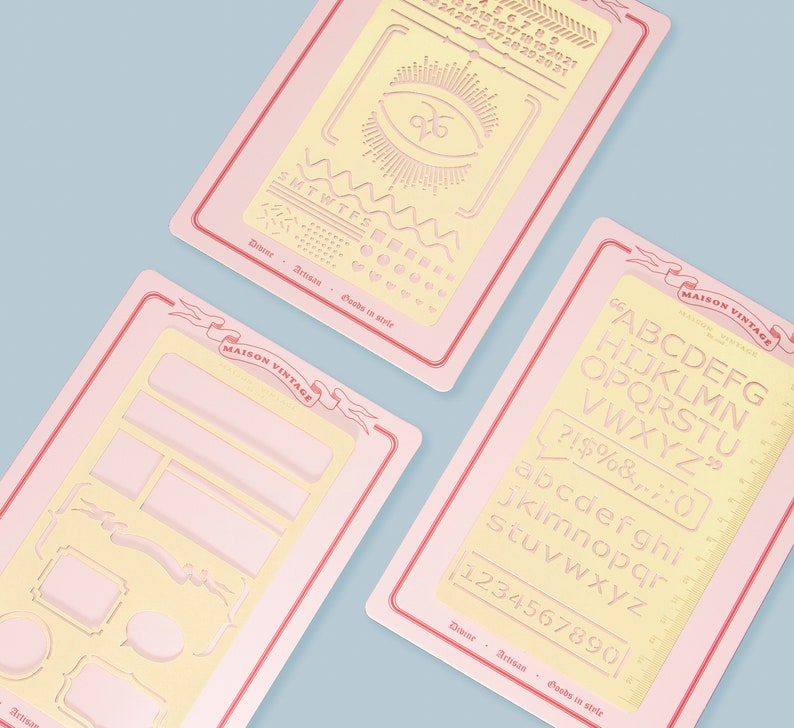 3 pc Bullet Journal Essential Stencil set planner stencil set Etsy