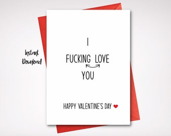 ADULT Valentine Card A7 Card INSTANT DOWNLOAD