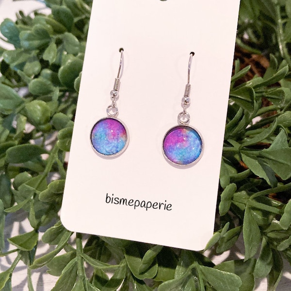 Cabochon Earrings - Iridescent Earrings