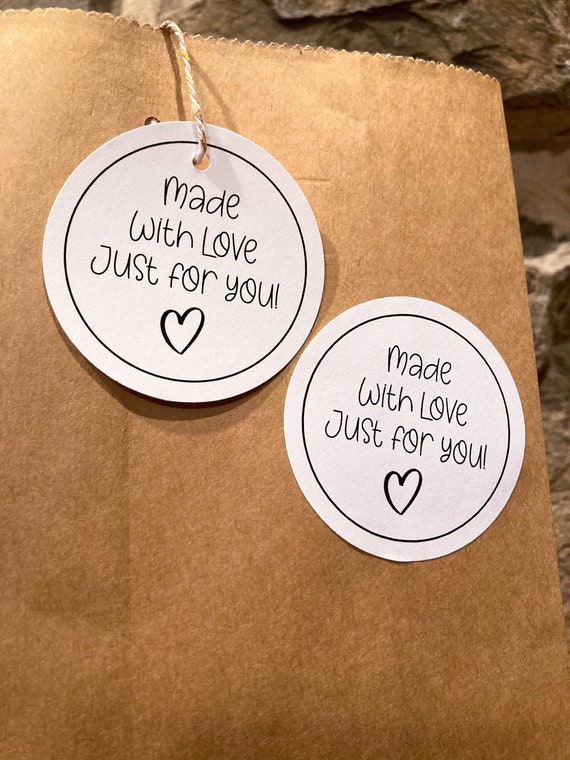 Made with Love Stickers Made with Love Tags INSTANT DOWNLOAD