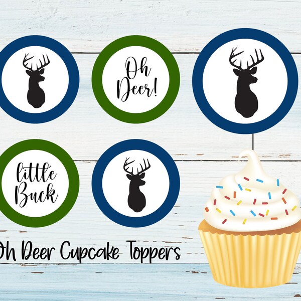 Deer Cupcake Topper - Etsy