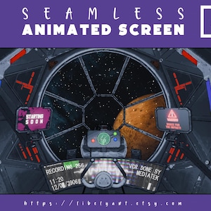 Twitch-överlägg med serietidning för rymdskepp: Animerade streamskärmar (digital nedladdning)