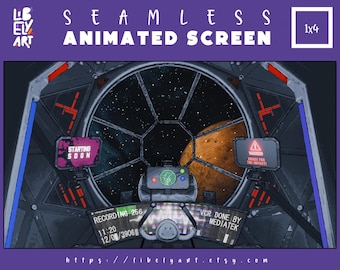 Superposición de Twitch de nave espacial de cómic: Pantallas de transmisión animadas (descarga digital)