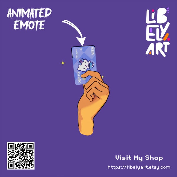 Take My Money Animated Emote - Twitch & Discord Fun Sticker for Streamers! Credit Card Cartoon Emote  #TwitchEmotes #VtuberAsset #Cartoonish