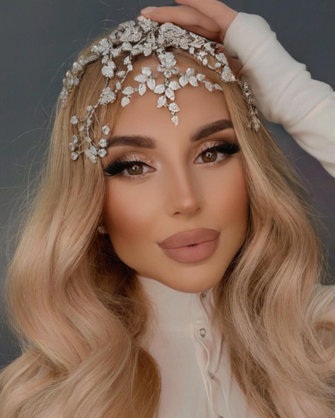 bridal forehead headpiece