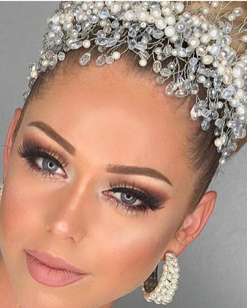 bridal headpiece for bun