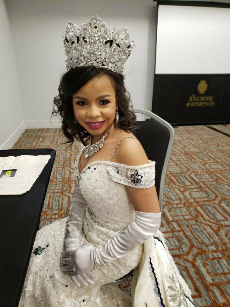 Quinceanera Full Crown Silver 5 Inches Large Bridal Full | Etsy