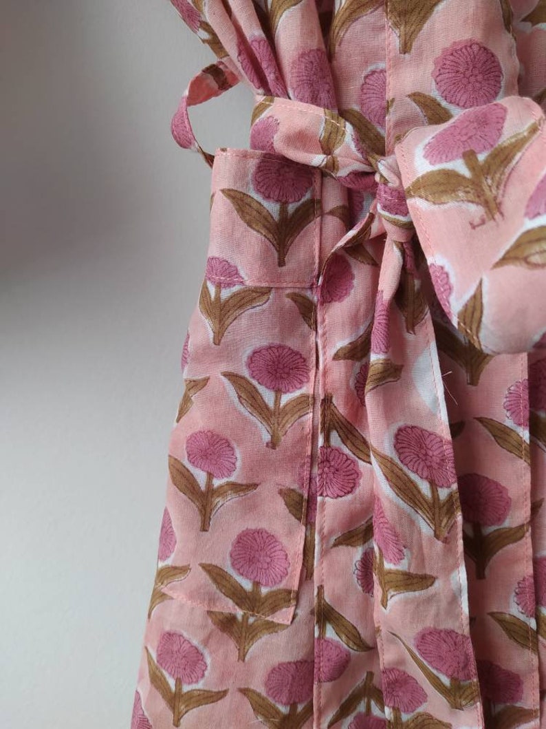 Kimono en tissu indien block print image 8