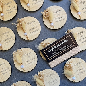 Magnet Bois Pour mariage / baptême , cadeau pour invité mariage - Etsy ...