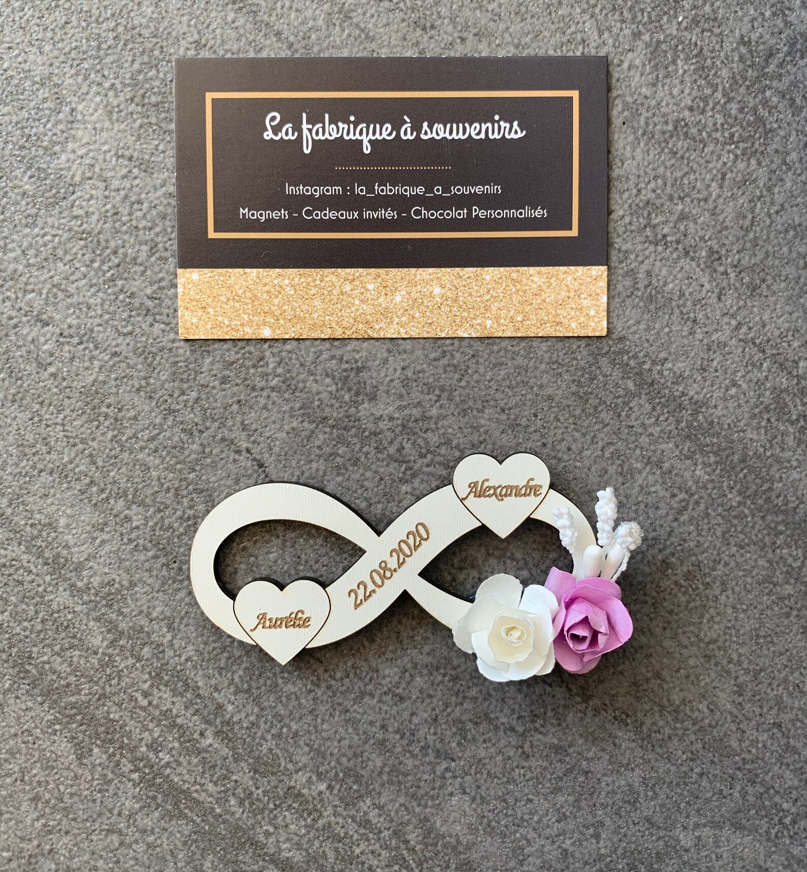 Magnet signe infini en bois cadeau pour invité mariage | Etsy France