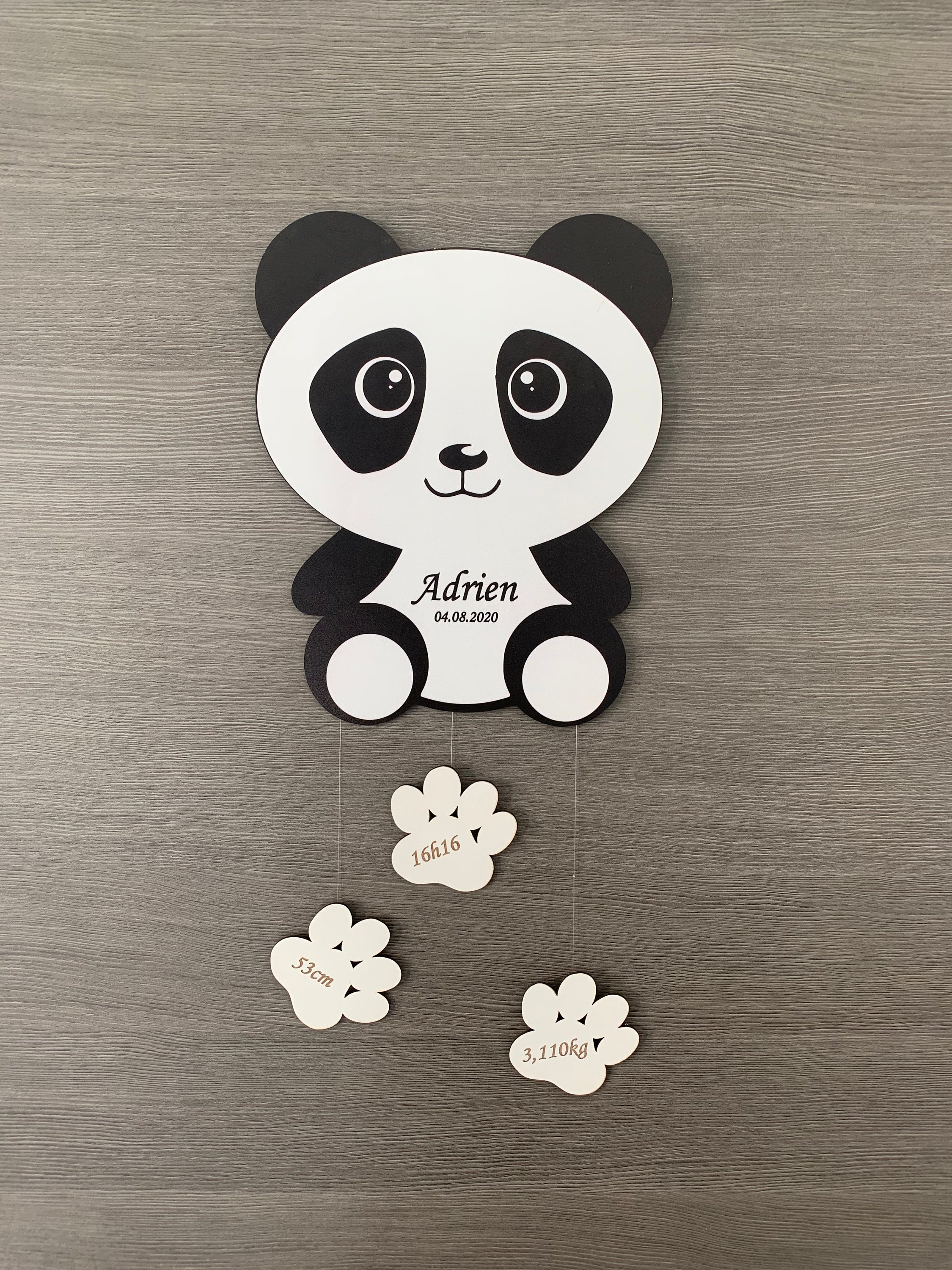 Suspension Murale Naissance Panda