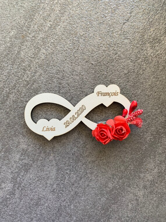 Magnet signe infini en bois cadeau pour invité mariage | Etsy
