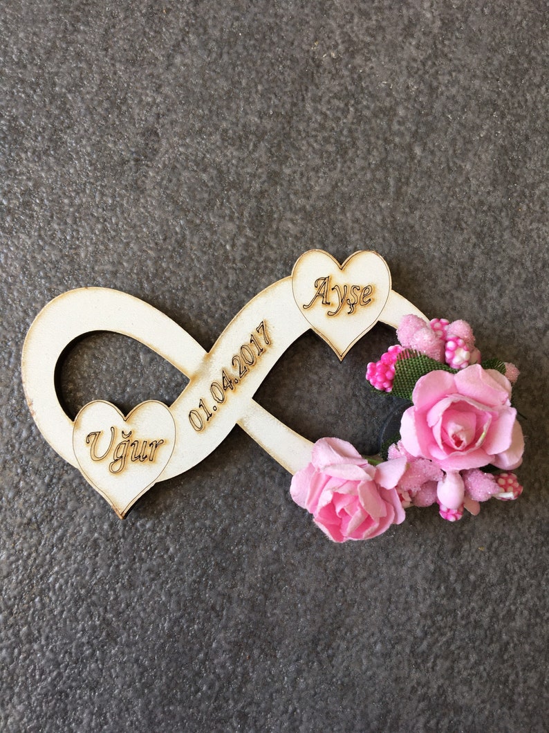 Magnet signe infini en bois cadeau pour invité mariage | Etsy