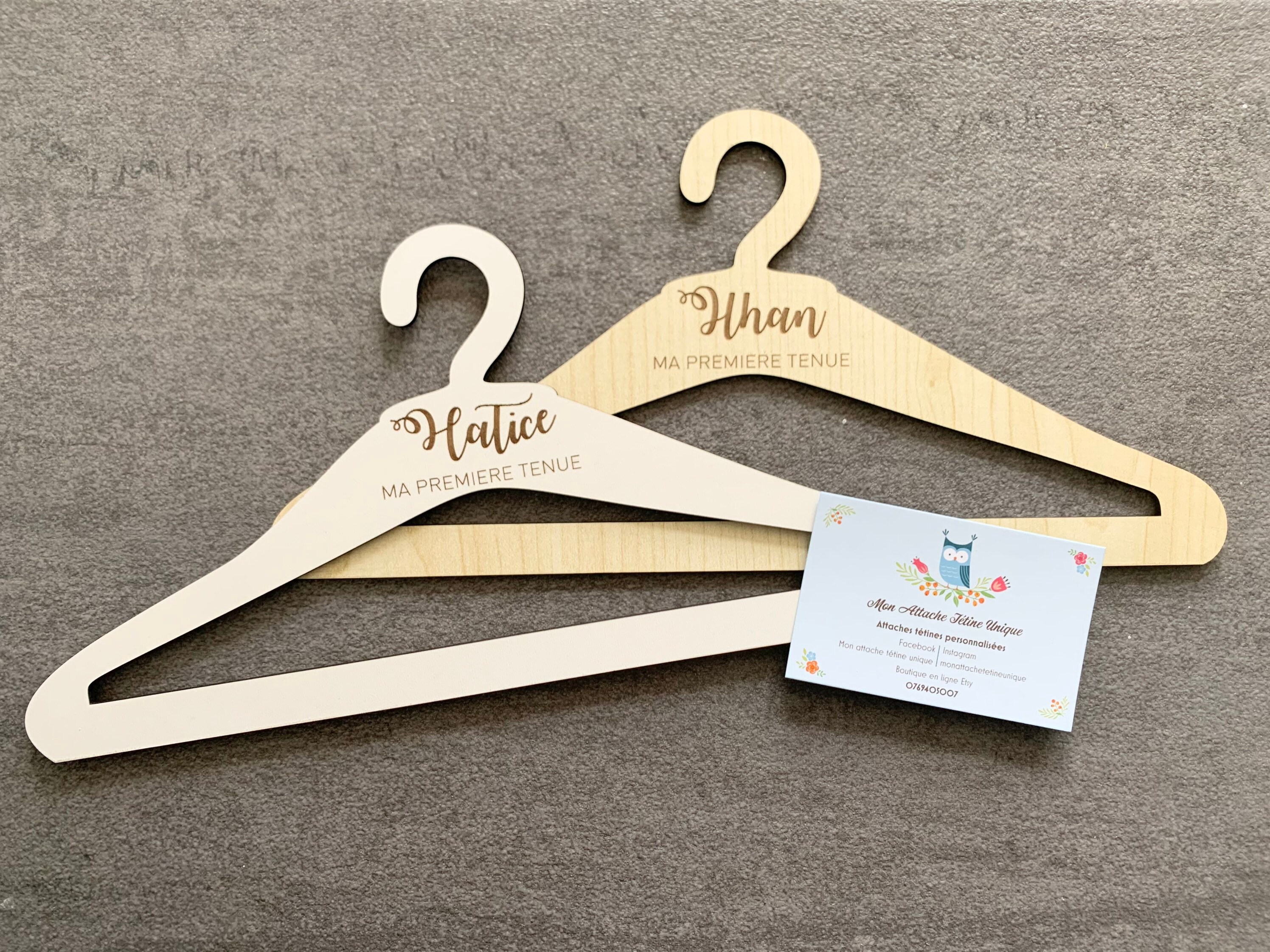 Cintre Personnalisé Pour Bébé en Bois