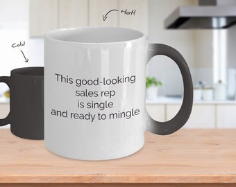 Funny color changing mug gift for sales rep - birthday present items marketing professional advertisingfathers day